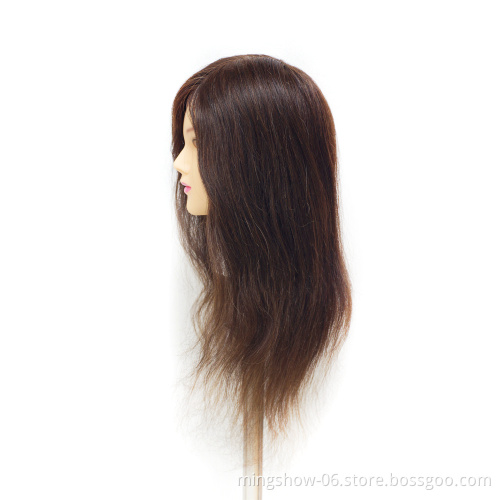 wholesale Salon Clear Wavy Style Training Head With natural Hair For Braiding,Training Head Hairdresser